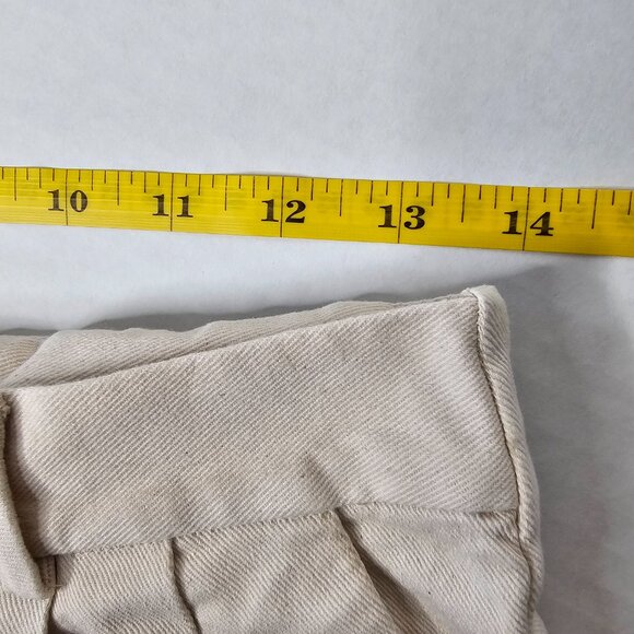 Shaina Mote Boy Trouser Cream Ivory Crop Pants Cotton Stretch Minimal *Flaws 8 - Picture 9 of 11